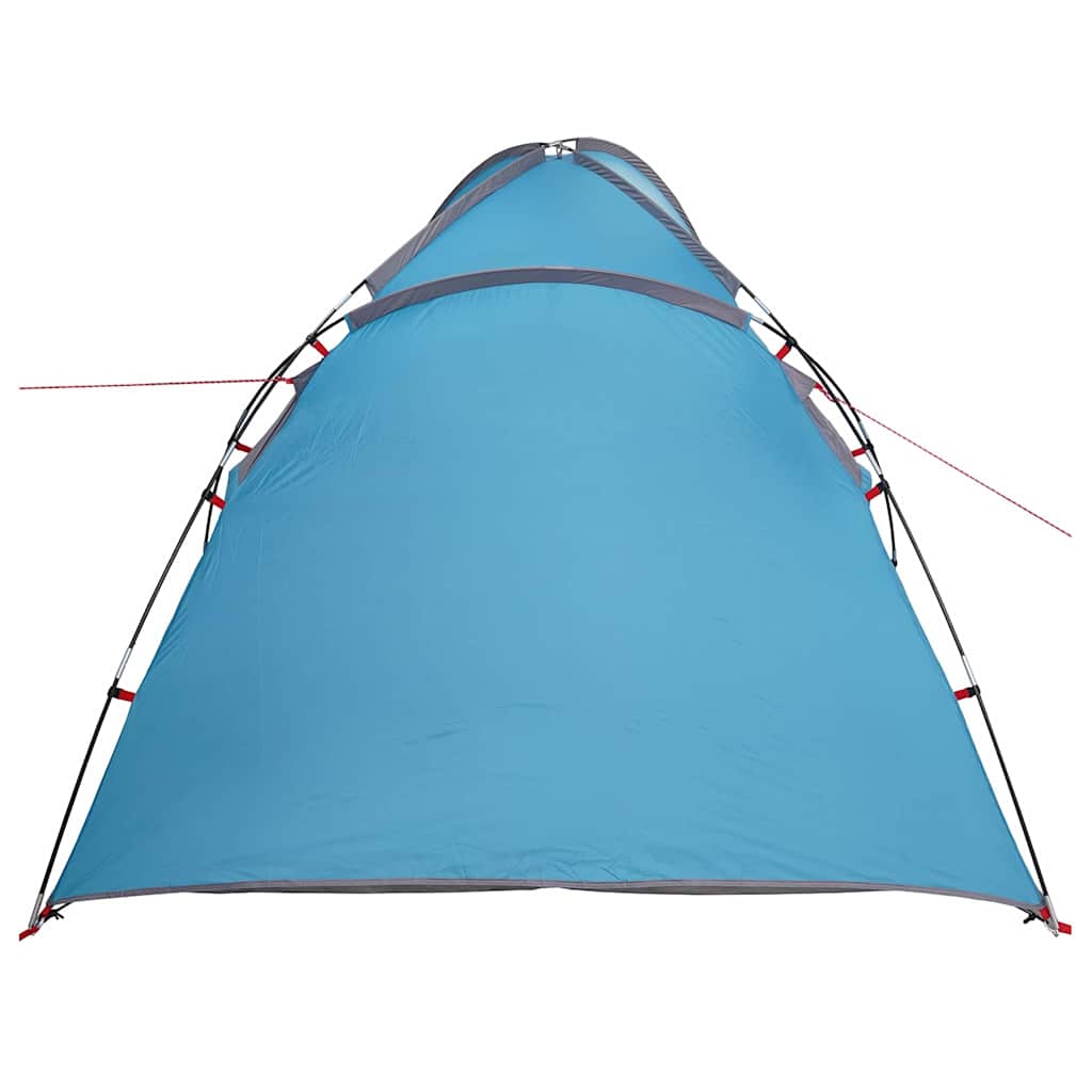 Hyttetelt med tak med lagring Blå 370 x 230 x 185 cm taft
