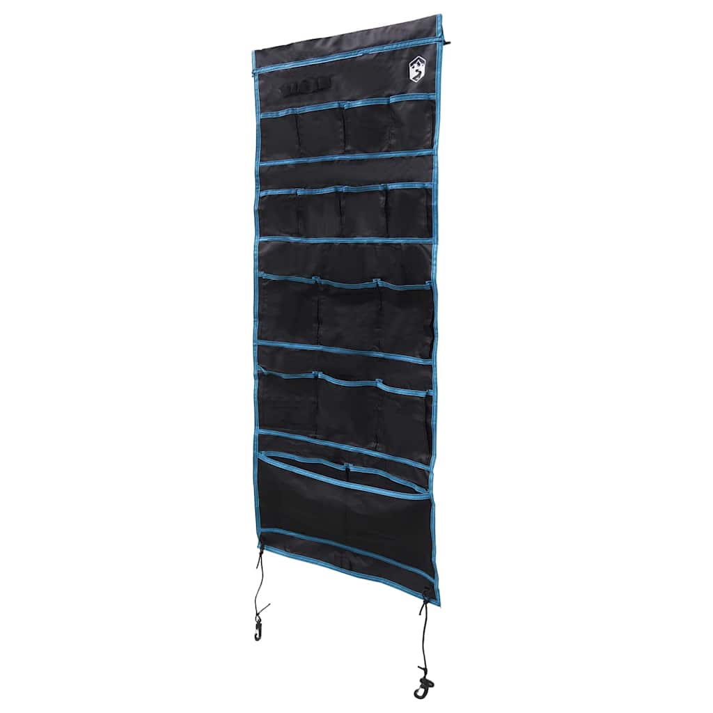 Oppbevaringspose med lagring Svart og Blå 125 x 48 cm oxford
