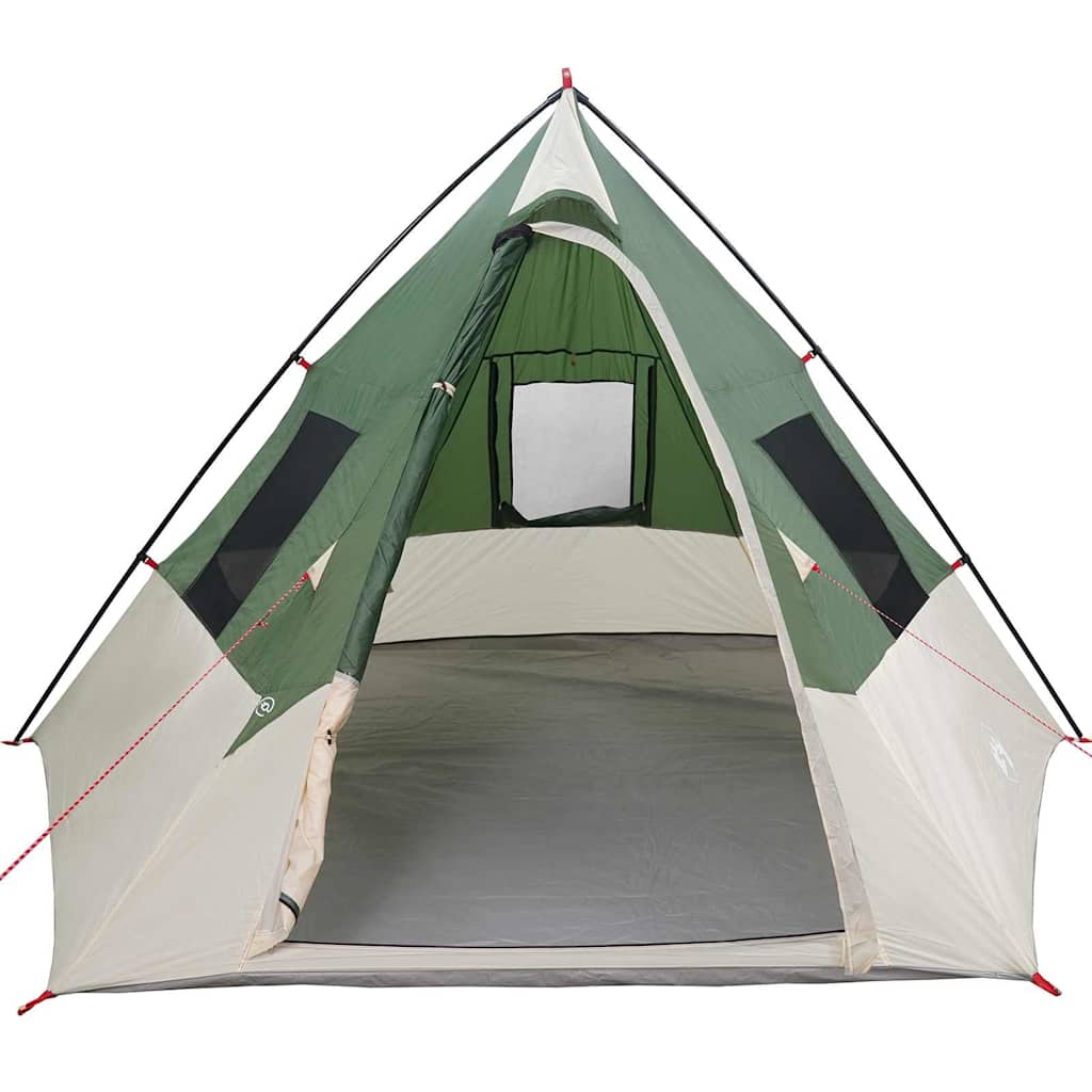 Tipi telt med tak med lagring grønn 383 x 338 x 217 cm taft
