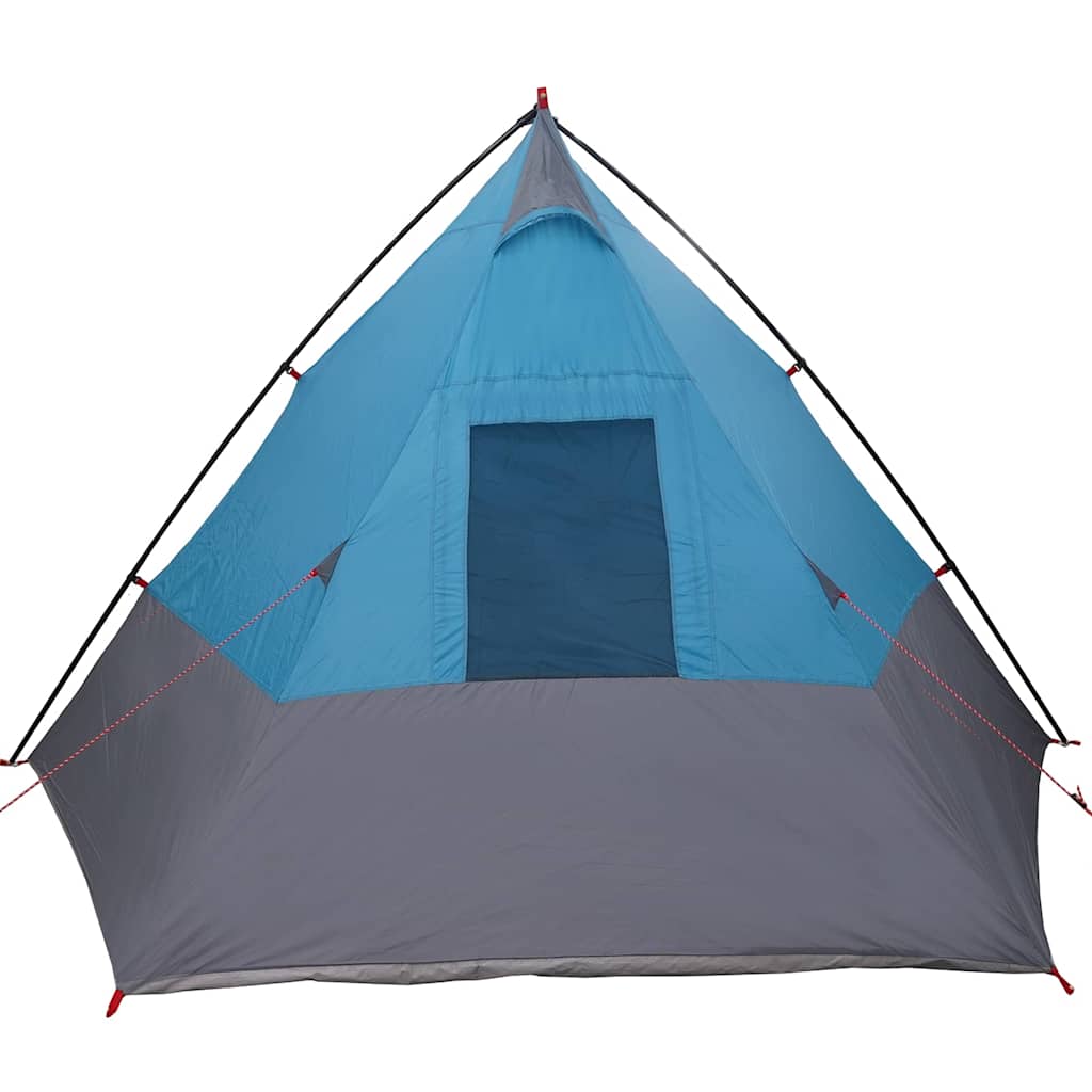 Tipi telt med tak med lagring Blå 383 x 338 x 217 cm taft