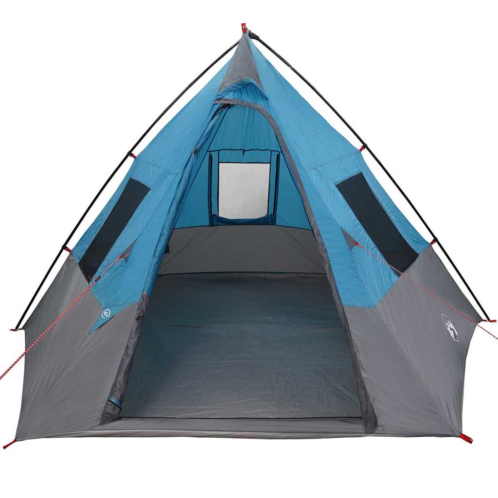 Tipi telt med tak med lagring Blå 383 x 338 x 217 cm taft