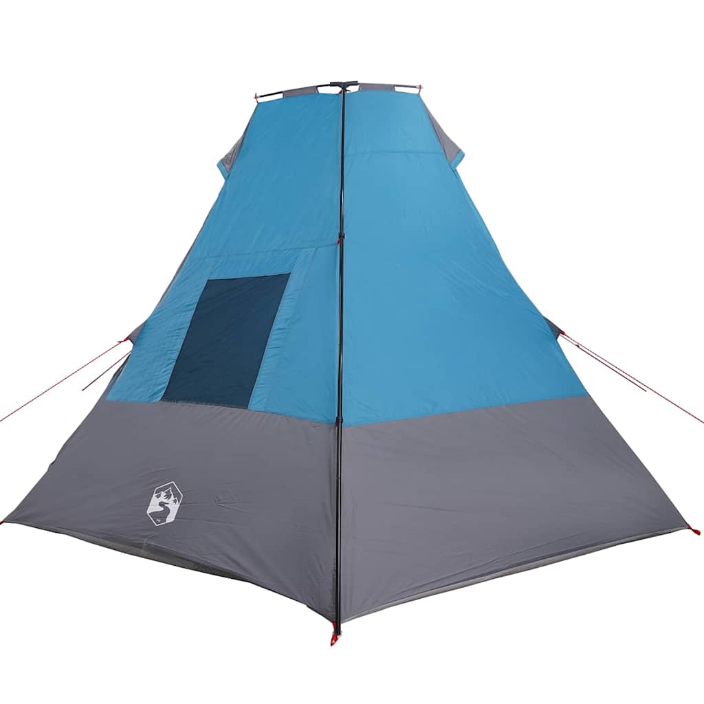 Tipi telt med tak med lagring Blå 383 x 338 x 217 cm taft