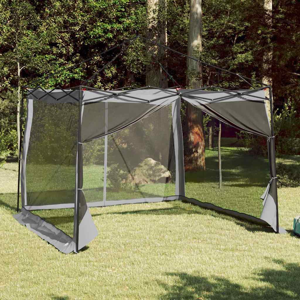 Innertelt med tak Grå og Oransje 303 x 303 x 196 cm taft