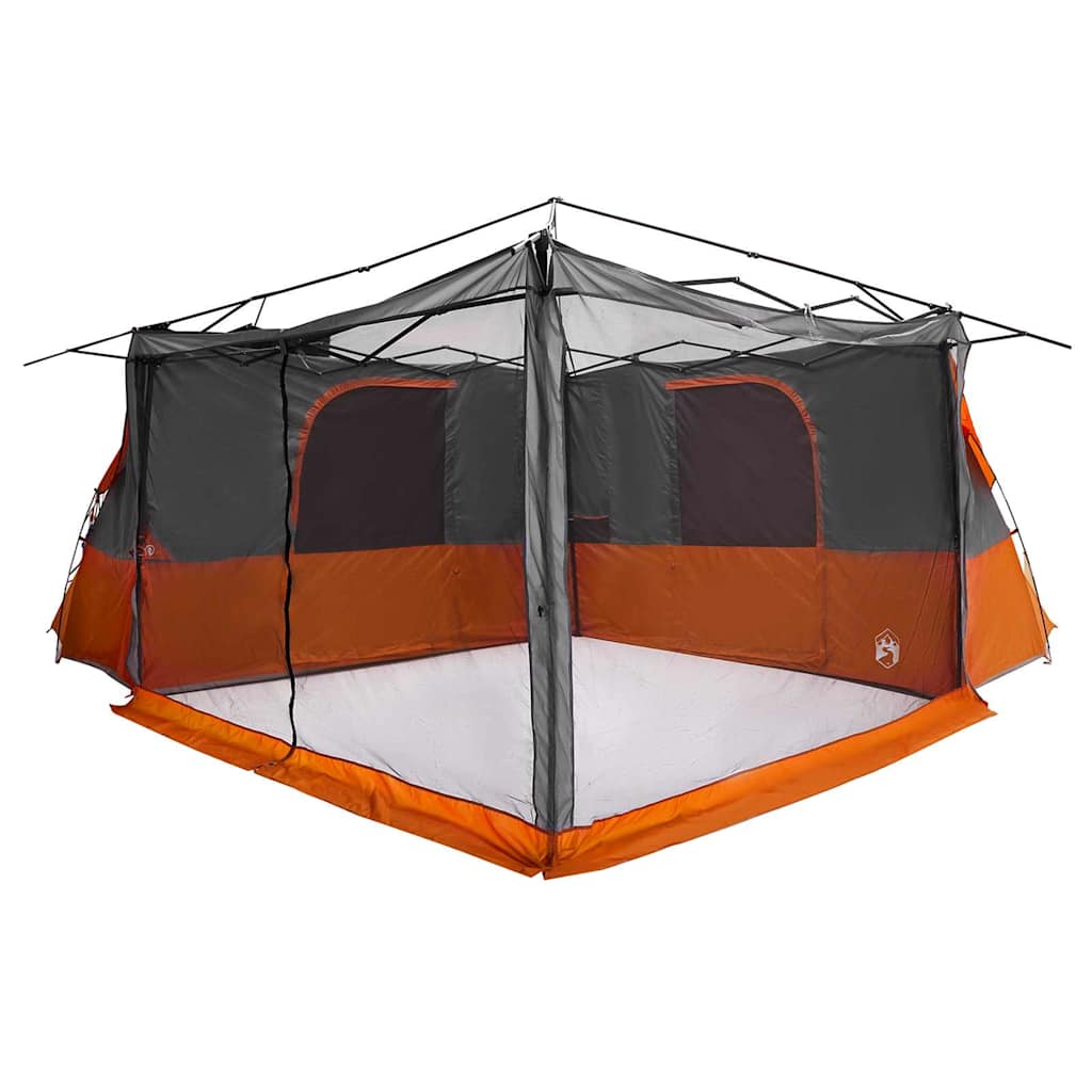 Innertelt med tak Grå og Oransje 520 x 520 x 190 cm taft