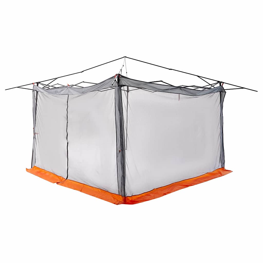 Innertelt med tak Grå og Oransje 520 x 520 x 190 cm taft