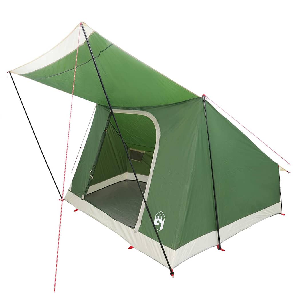 Camping Telt med tak med lagring grønn 223 x 163 x 130 cm taft
