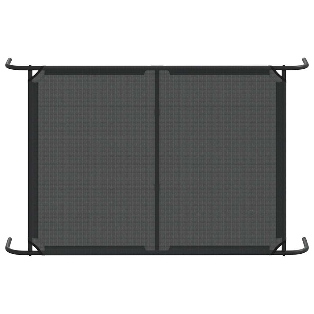 Forhøyet hundeseng svart 130x80x20 cm tekstil og stål