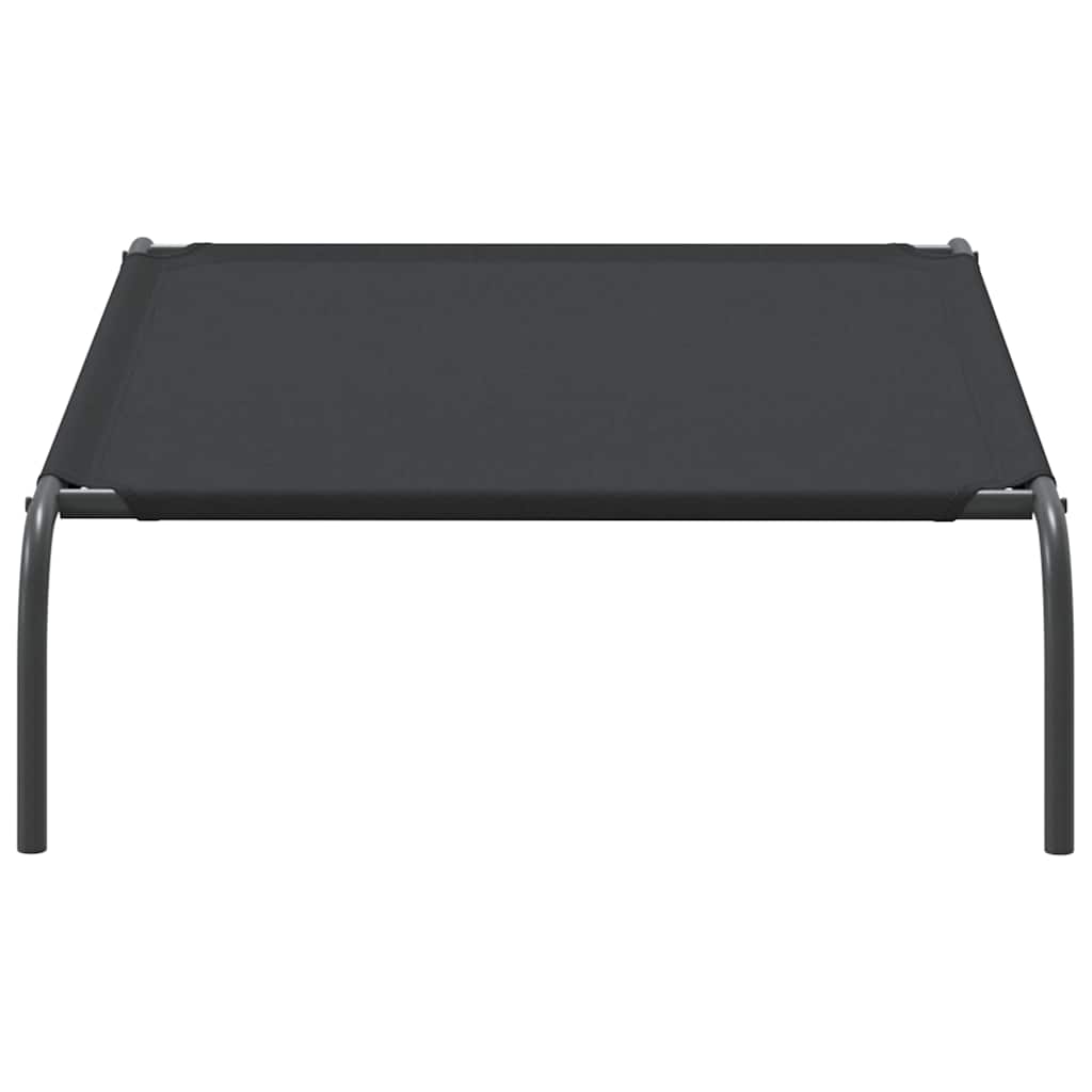 Forhøyet hundeseng svart 110x65x20 cm oxfordstoff og stål
