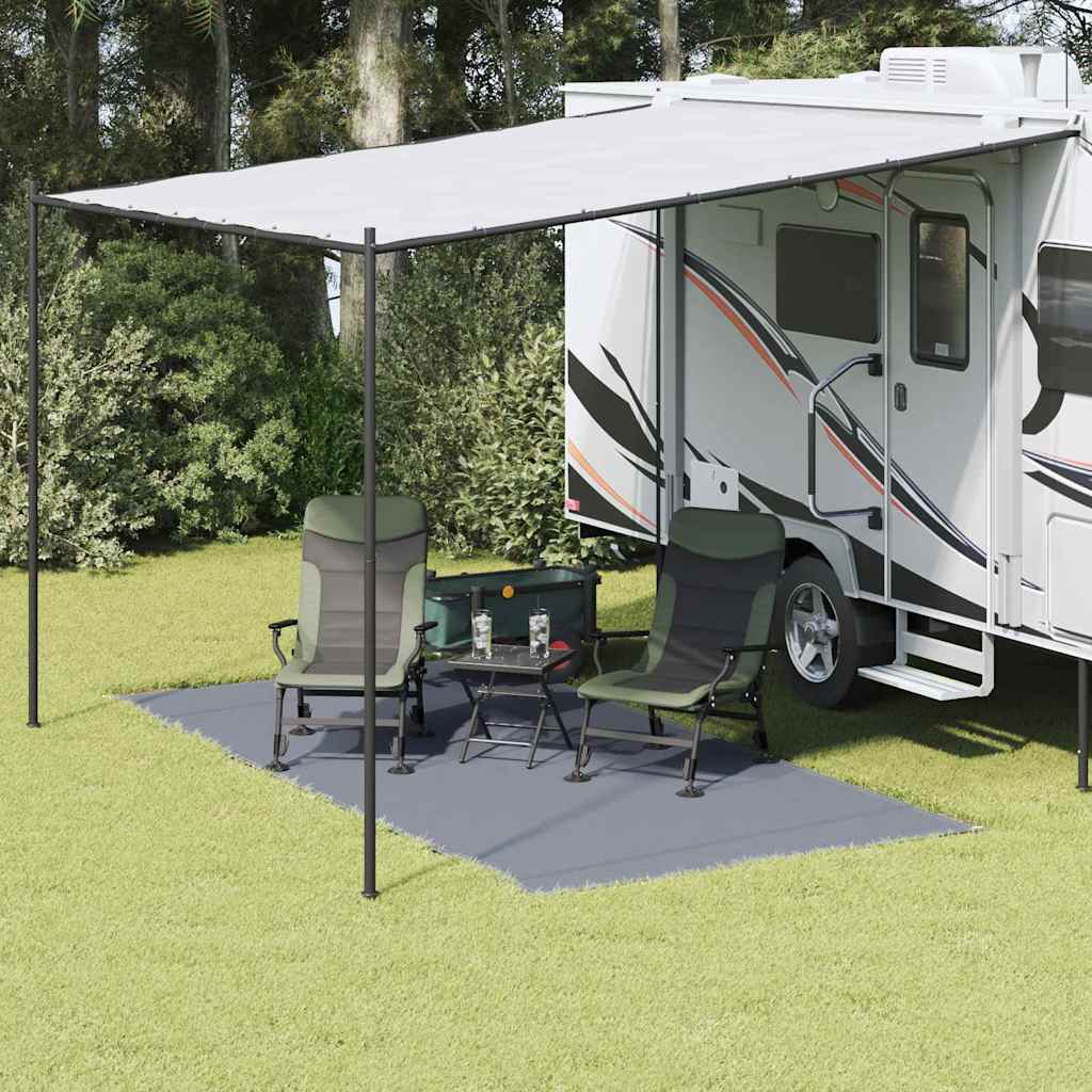 Teppe til telt Blå og grå 400 x 200 cm Polyethylen