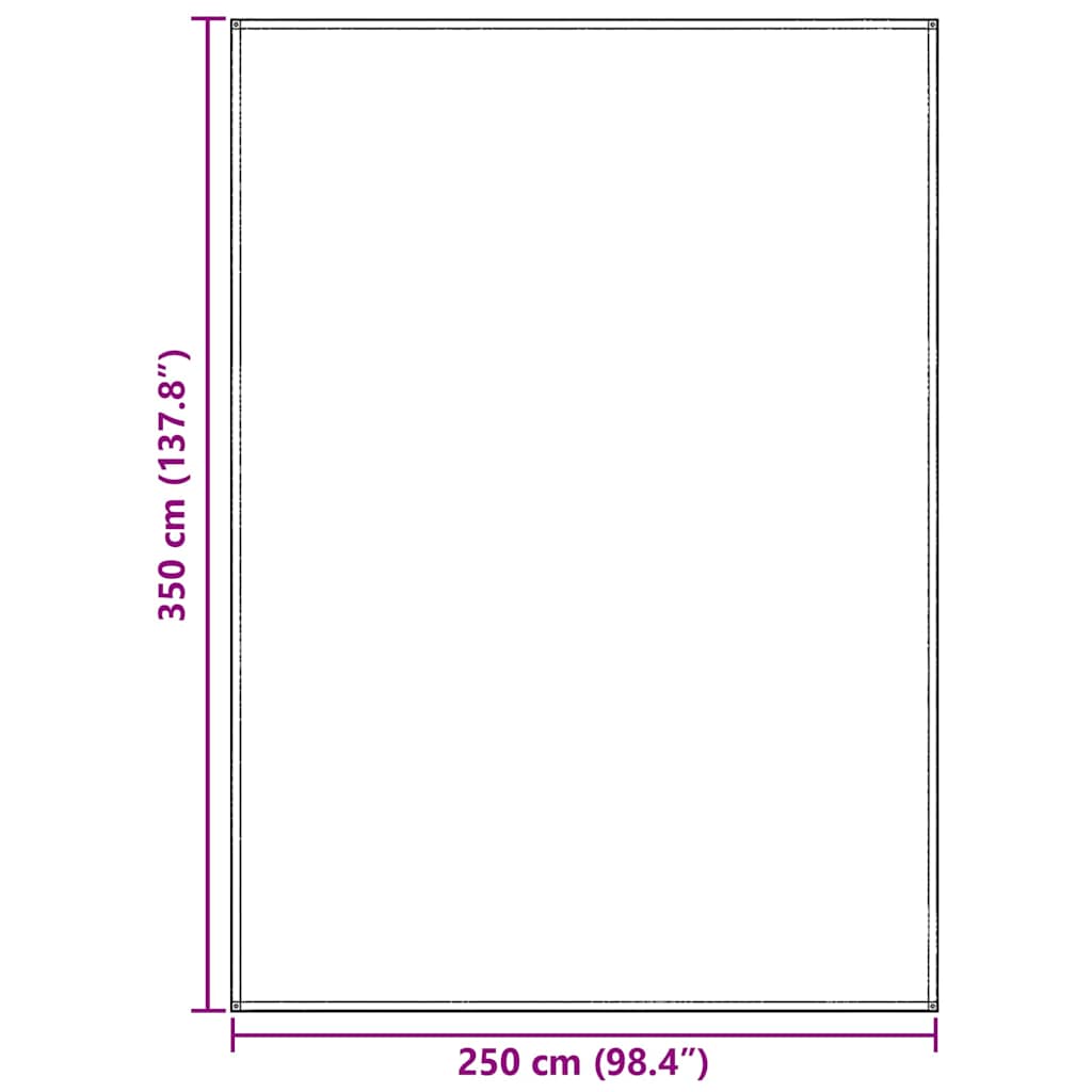 Teppe til telt Blå og grå 350 x 250 cm Polyethylen