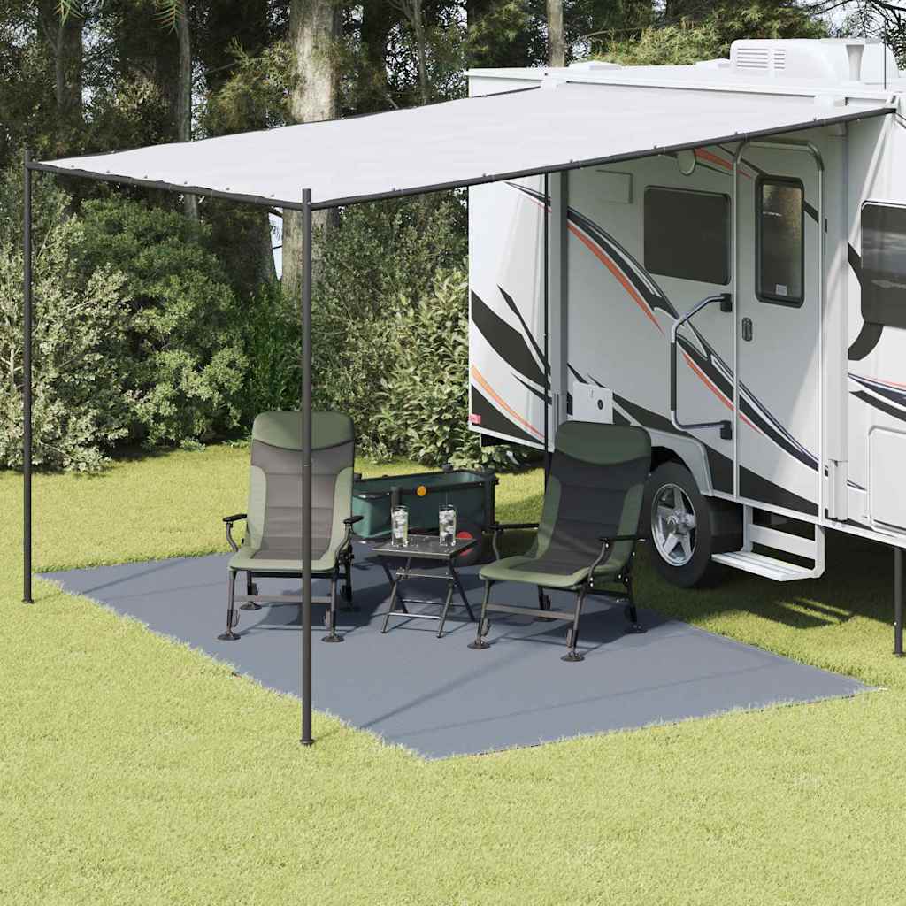 Teppe til telt Blå og grå 450 x 250 cm Polyethylen