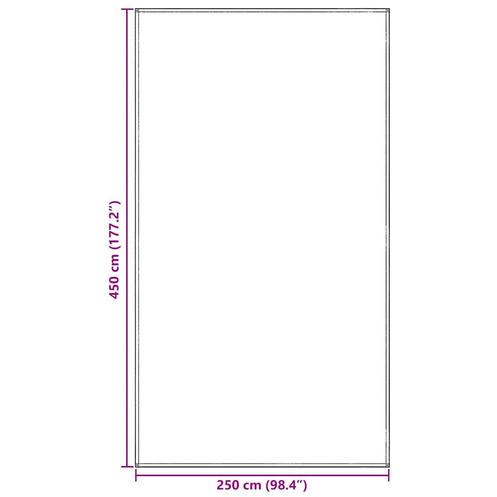 Teppe til telt Blå og grå 450 x 250 cm Polyethylen
