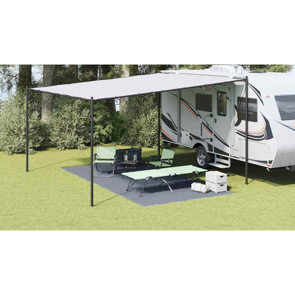 Teppe til telt Blå og grå 500 x 250 cm Polyethylen