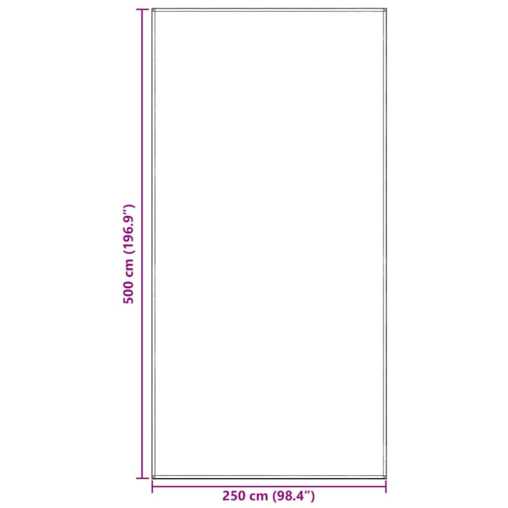 Teppe til telt Blå og grå 500 x 250 cm Polyethylen
