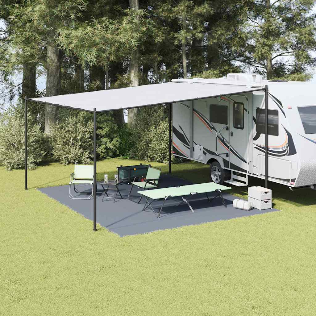 Teppe til telt Blå og grå 500 x 400 cm Polyethylen
