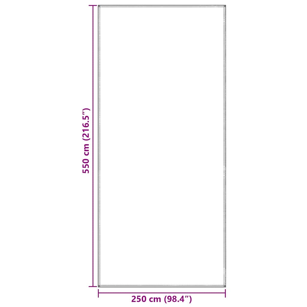 Teppe til telt Lysegrå 550 x 250 cm Polyethylen
