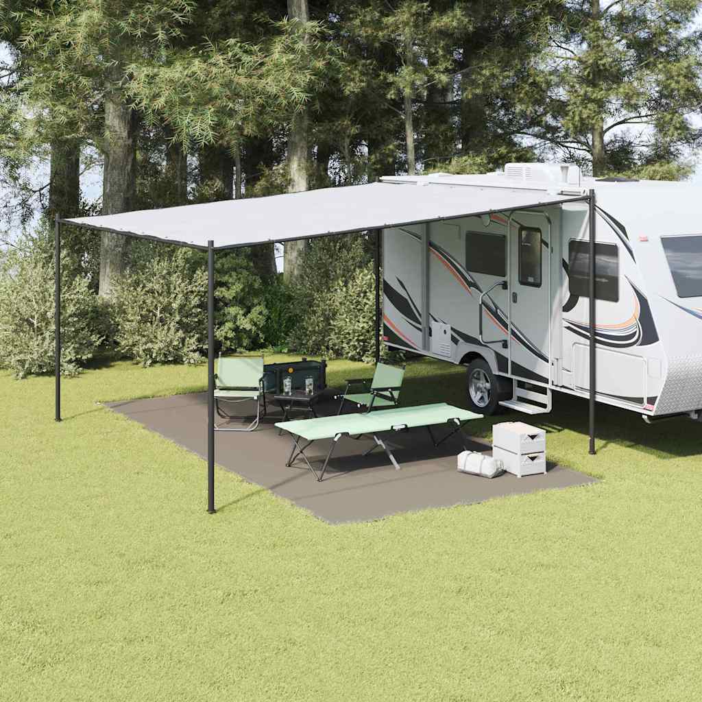Teppe til telt Lysegrå 600 × 300 cm Polyethylen