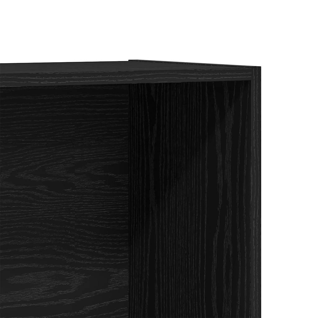 Bokskap svart eik 80x30x189 cm konstruert tre