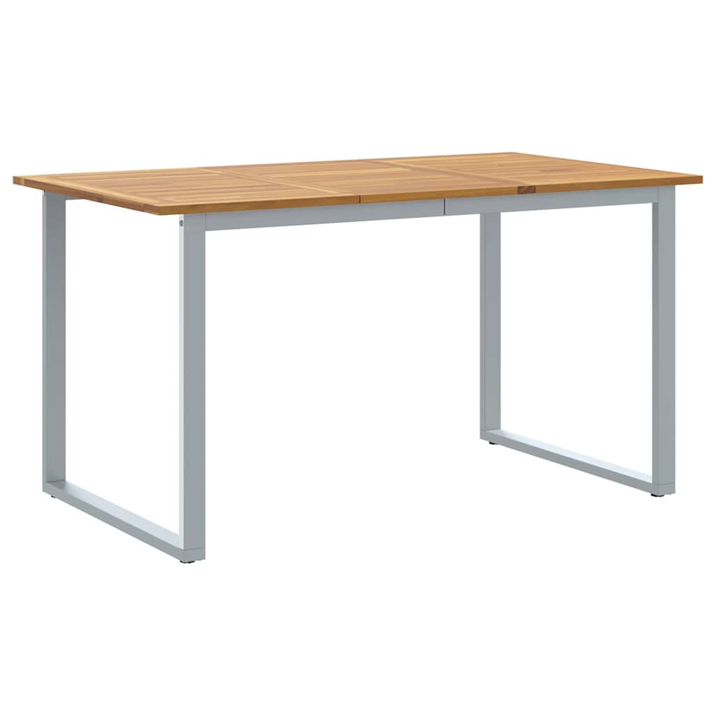 Hagebord Grå 140 x 80 x 75 cm Solid akasietre