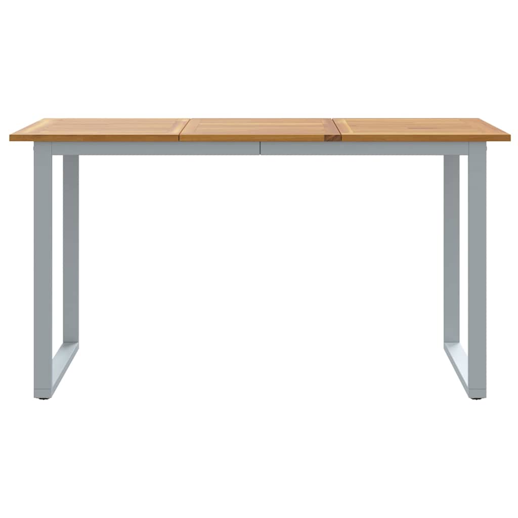 Hagebord Grå 140 x 80 x 75 cm Solid akasietre