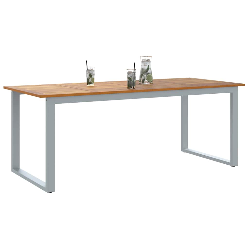 Hagebord Grå 200 x 90 x 75 cm Solid akasietre