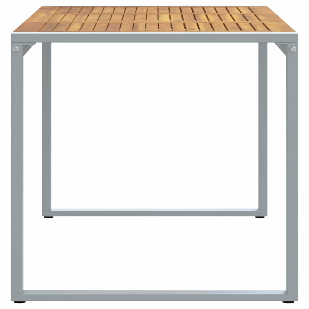 Hagebord Grå 140 x 80 x 75 cm Solid akasietre