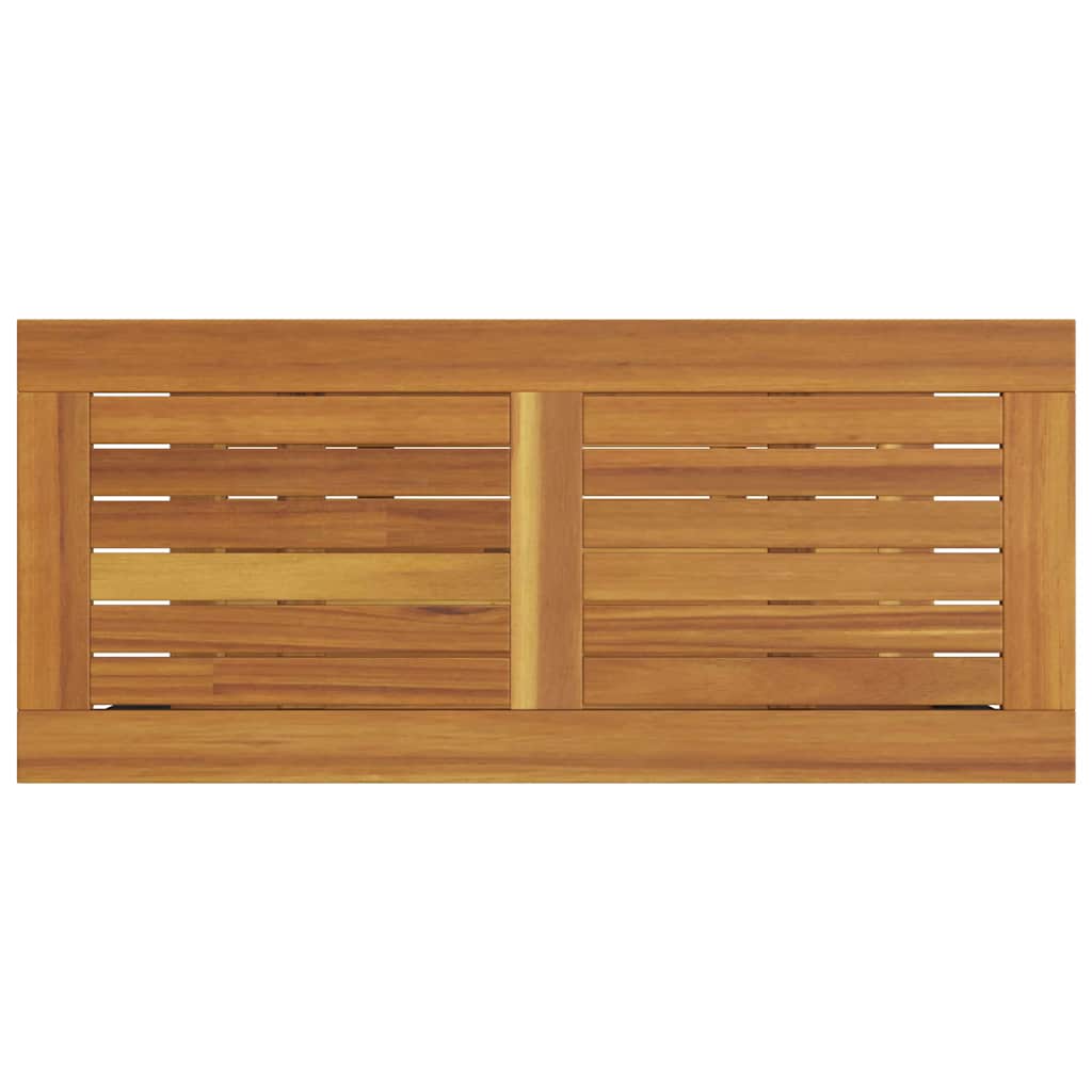 Utebord med lagring med hylle Naturlig og svart 80 x 35 x 75 cm