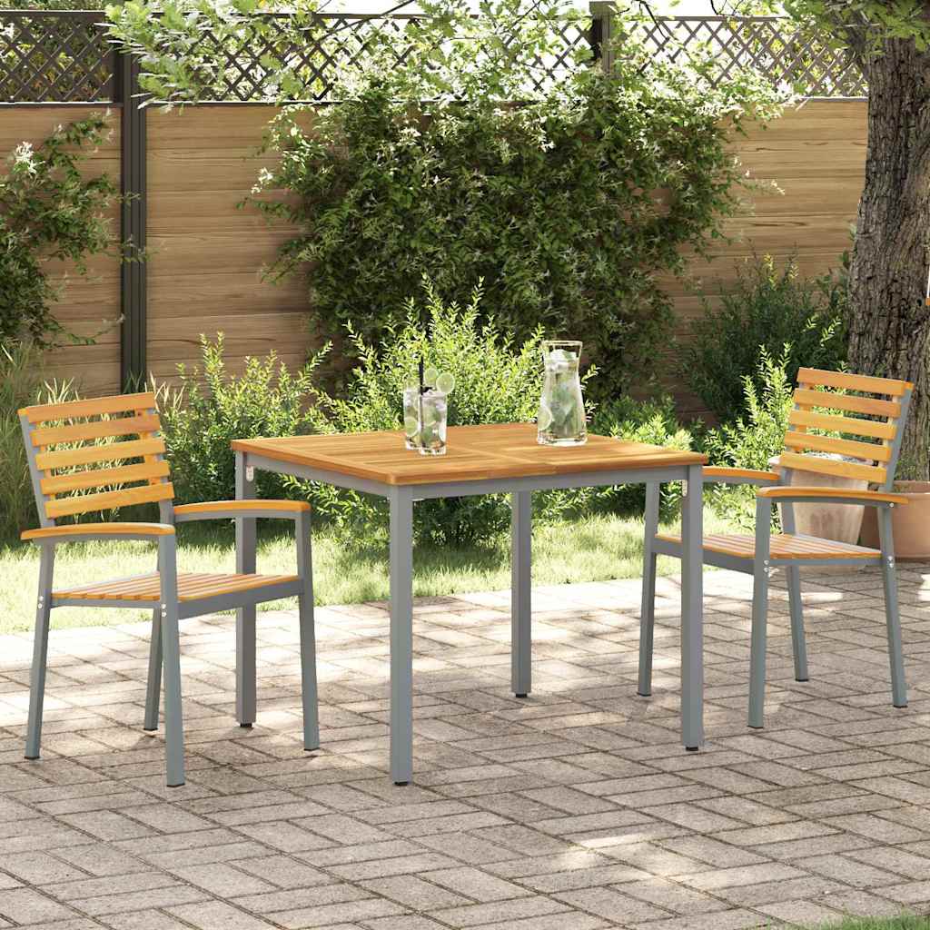 Hage Stol 2 pcs Brun 56 x 57 x 87 cm Solid akasietre