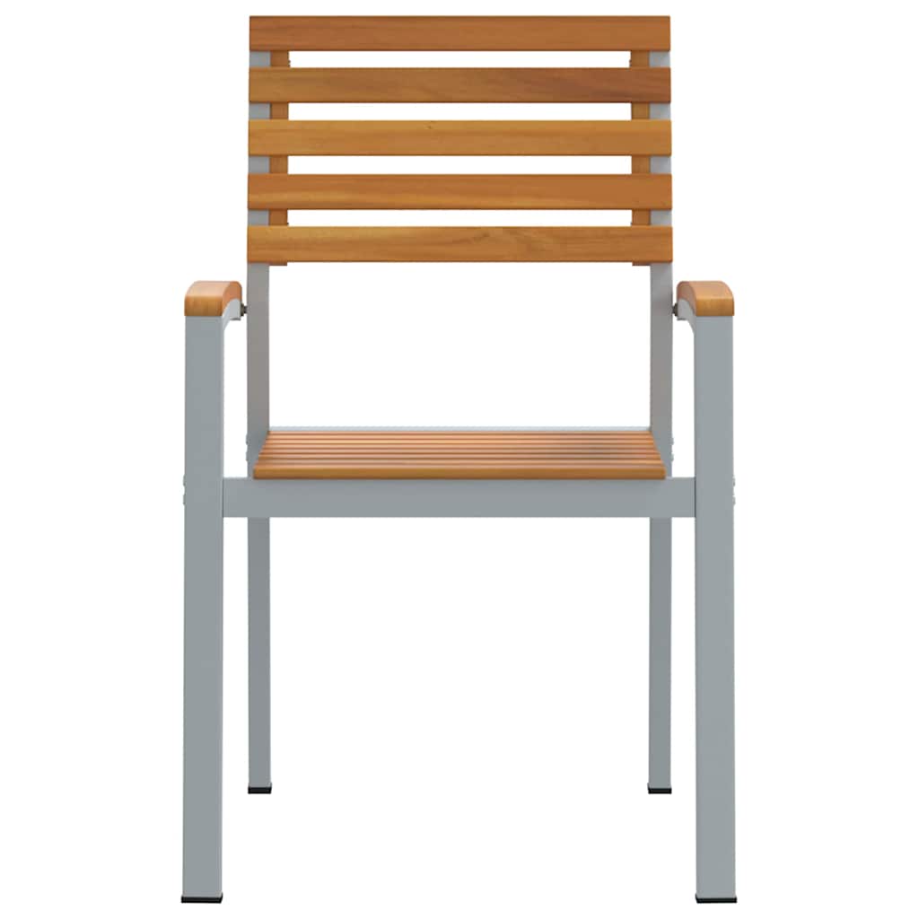 Hage Stol 2 pcs Brun 56 x 57 x 87 cm Solid akasietre