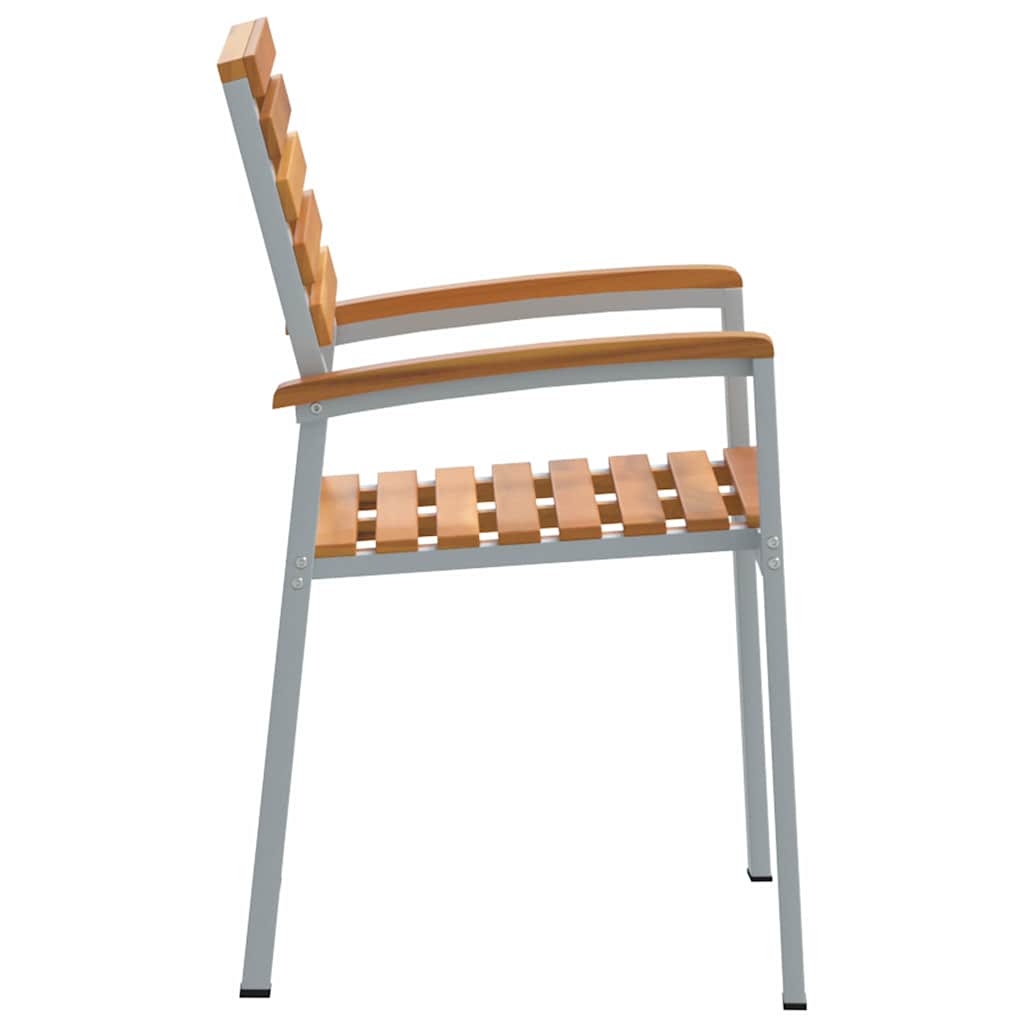 Hage Stol 4 stk. Brun Solid akasietre Stablebar
