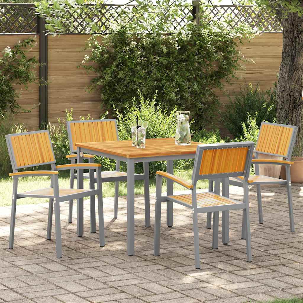 Stablestol 4 pcs Brun 56 x 57 x 87 cm Solid akasietre