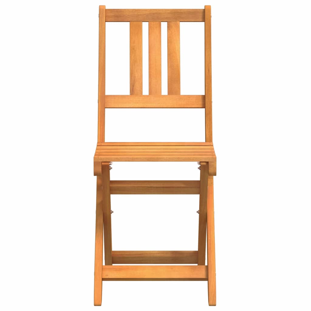 Utendørs Bistro Stoler med pute 2 pcs Solid akasietre