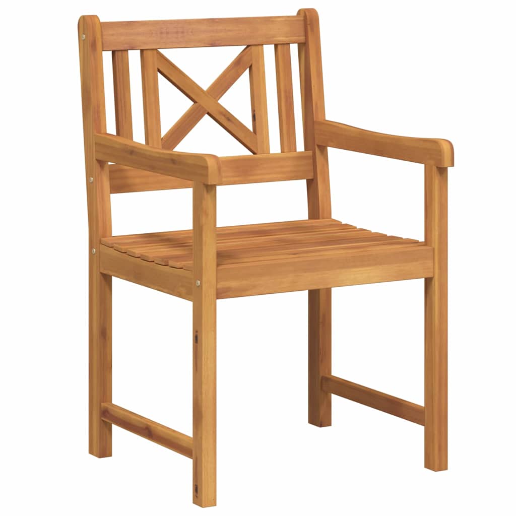 Hagestoler 2 pcs Naturlig Solid akasietre