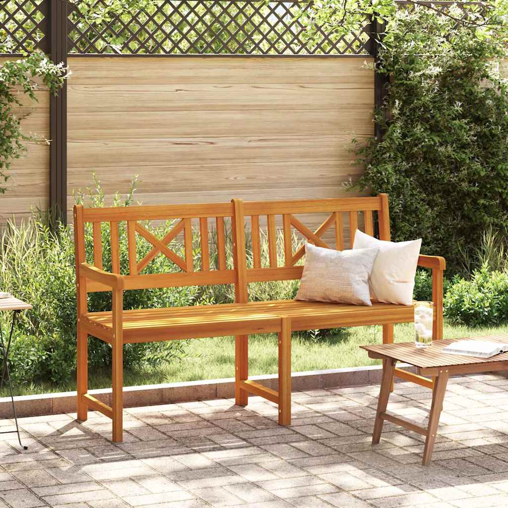 Utendørs benk Naturlig 150 x 56 x 90 cm Solid akasietre