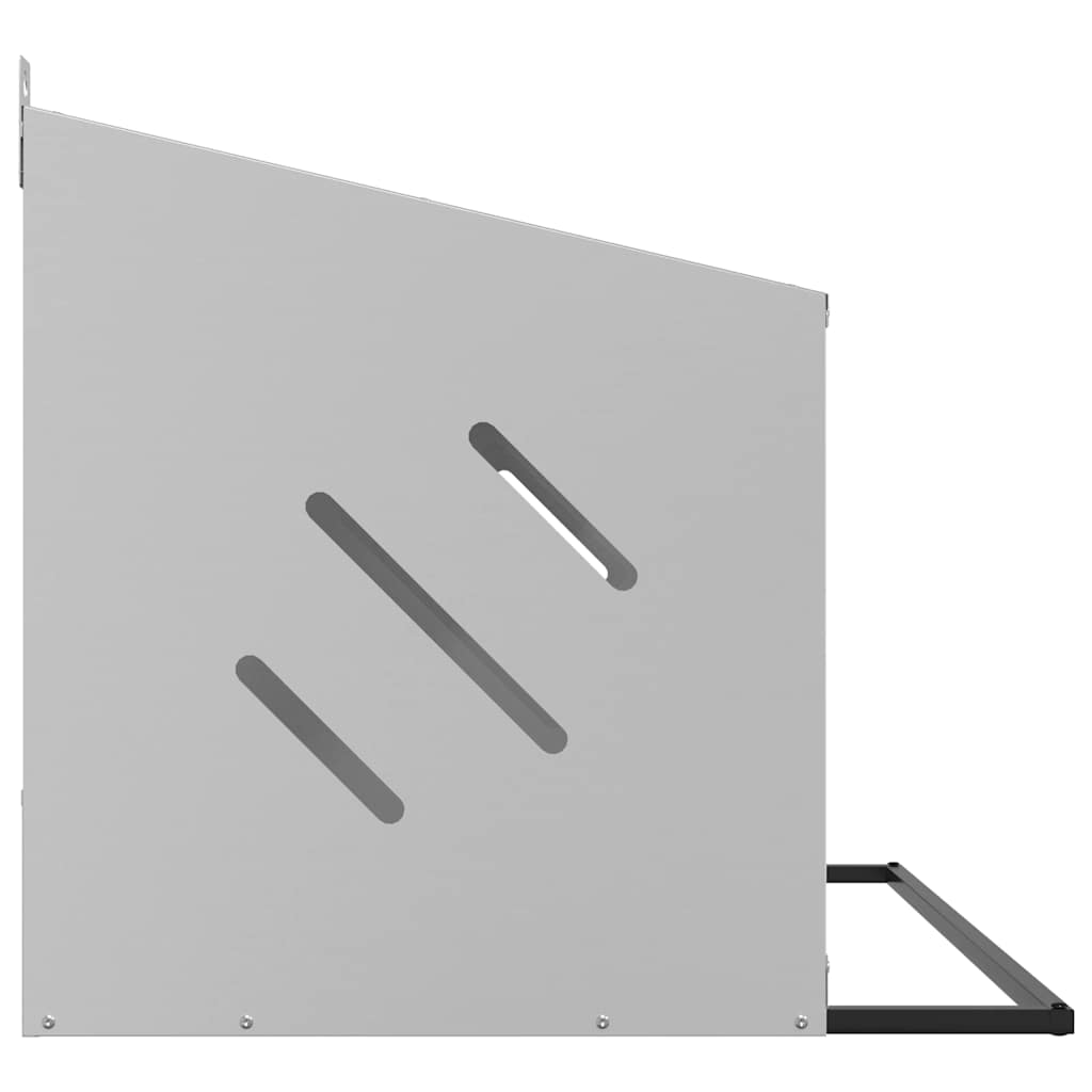 kyllinghekkeboks med 3 rom galvanisert sølvmetall