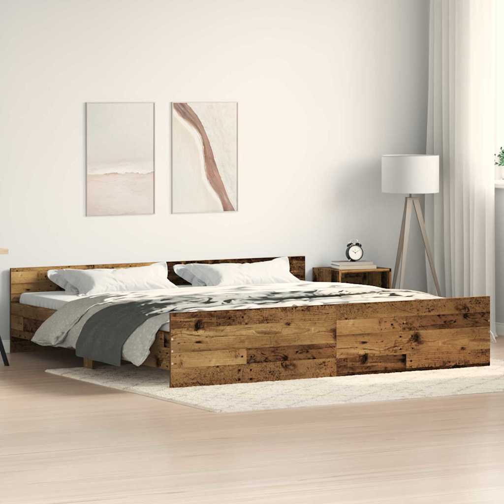 Sengestamme Gamle tre 203 x 203 x 50 cm Konstruert tre