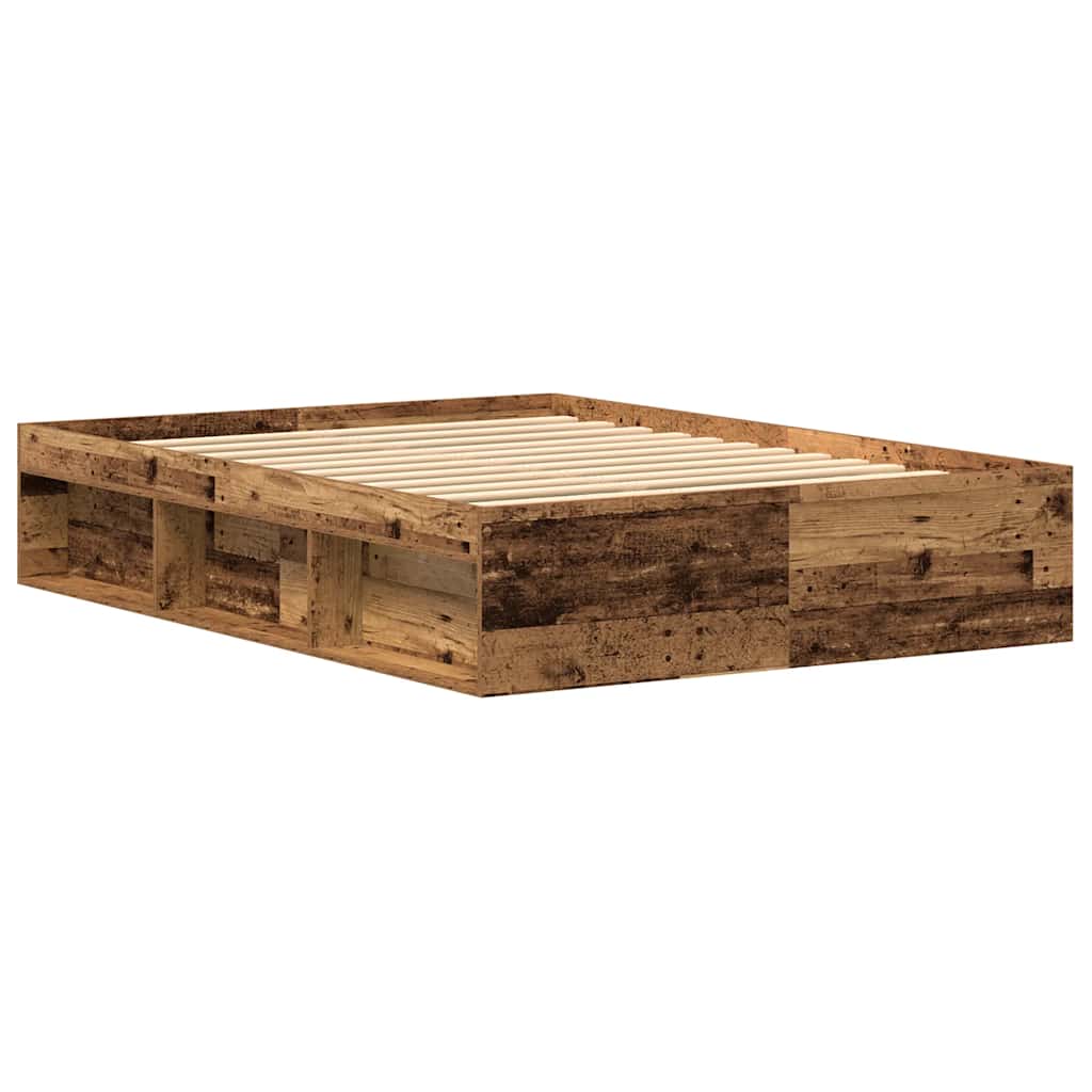 Sengeramme uten madrass gammelt tre 135x190 cm konstruert tre