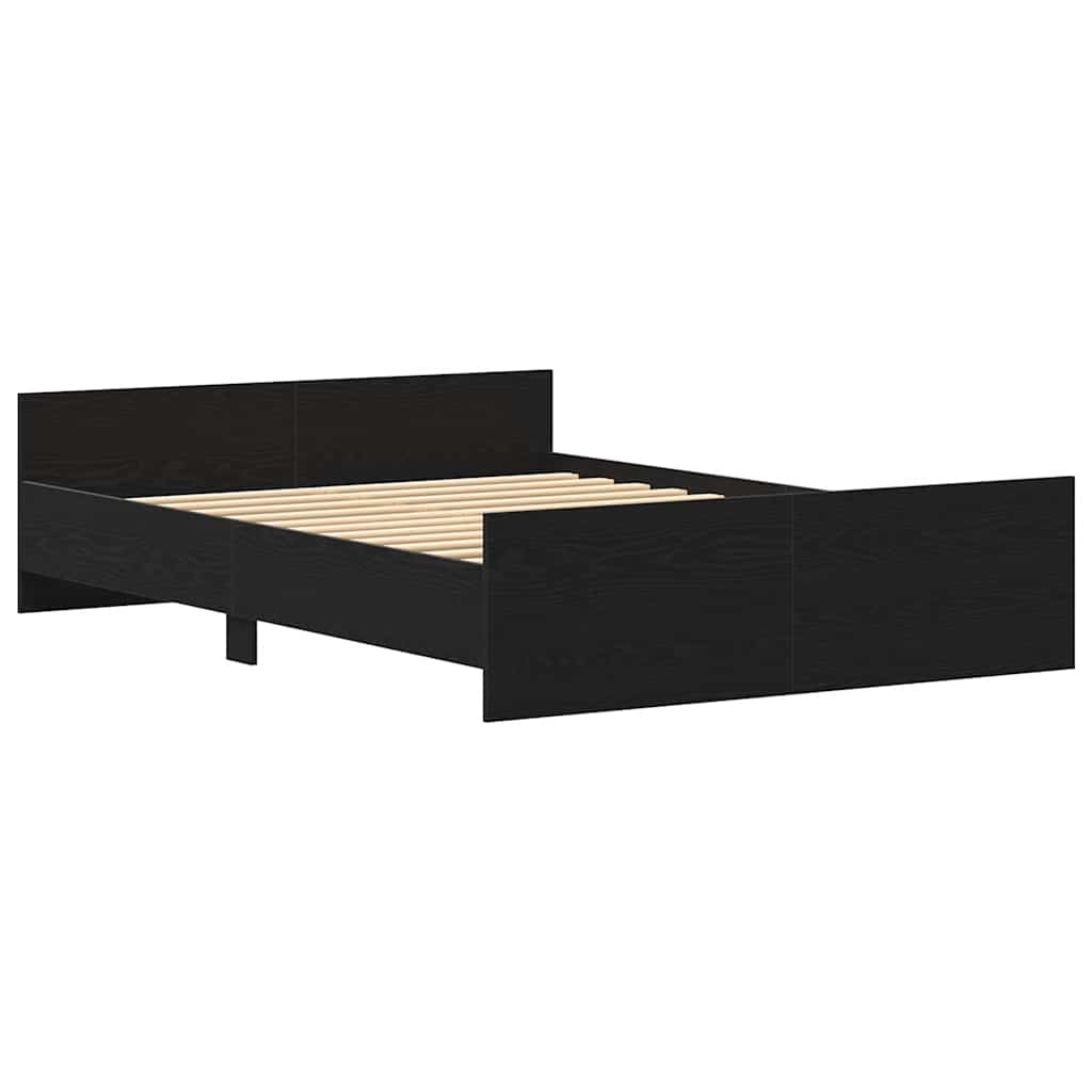 Sengeramme uten madrass svart eik 120x190 cm konstruert tre