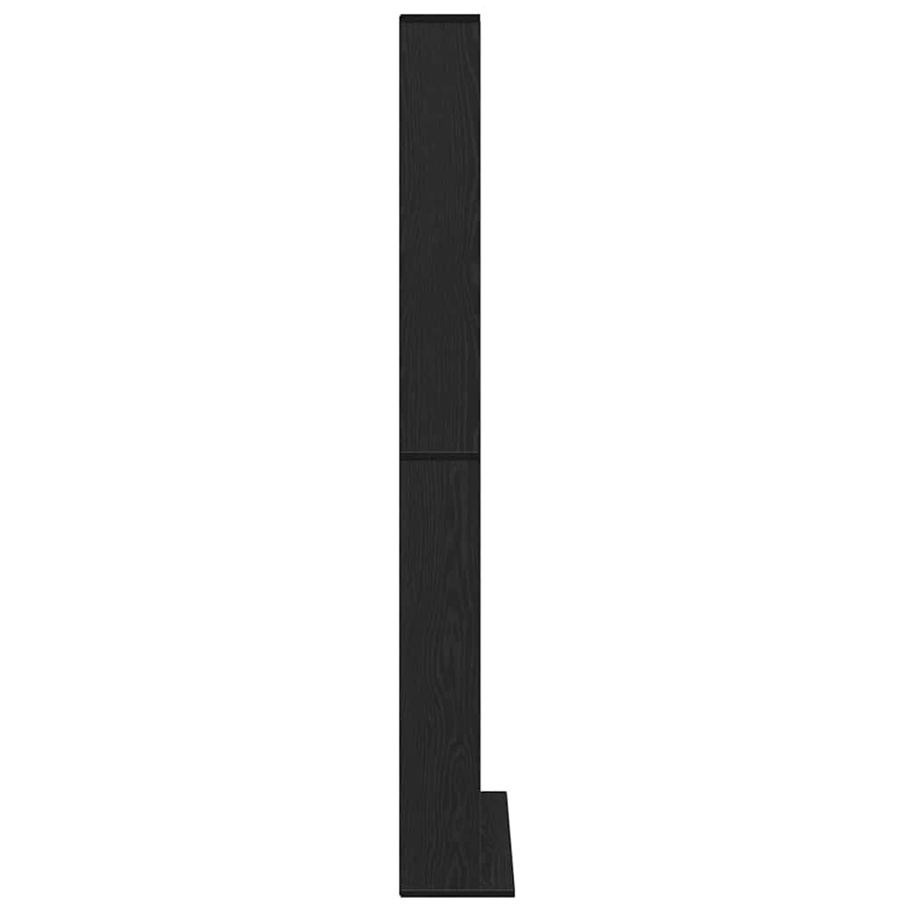 CD skap med hylle Svart Eik 101 x 23 x 177,5 cm Konstruert tre