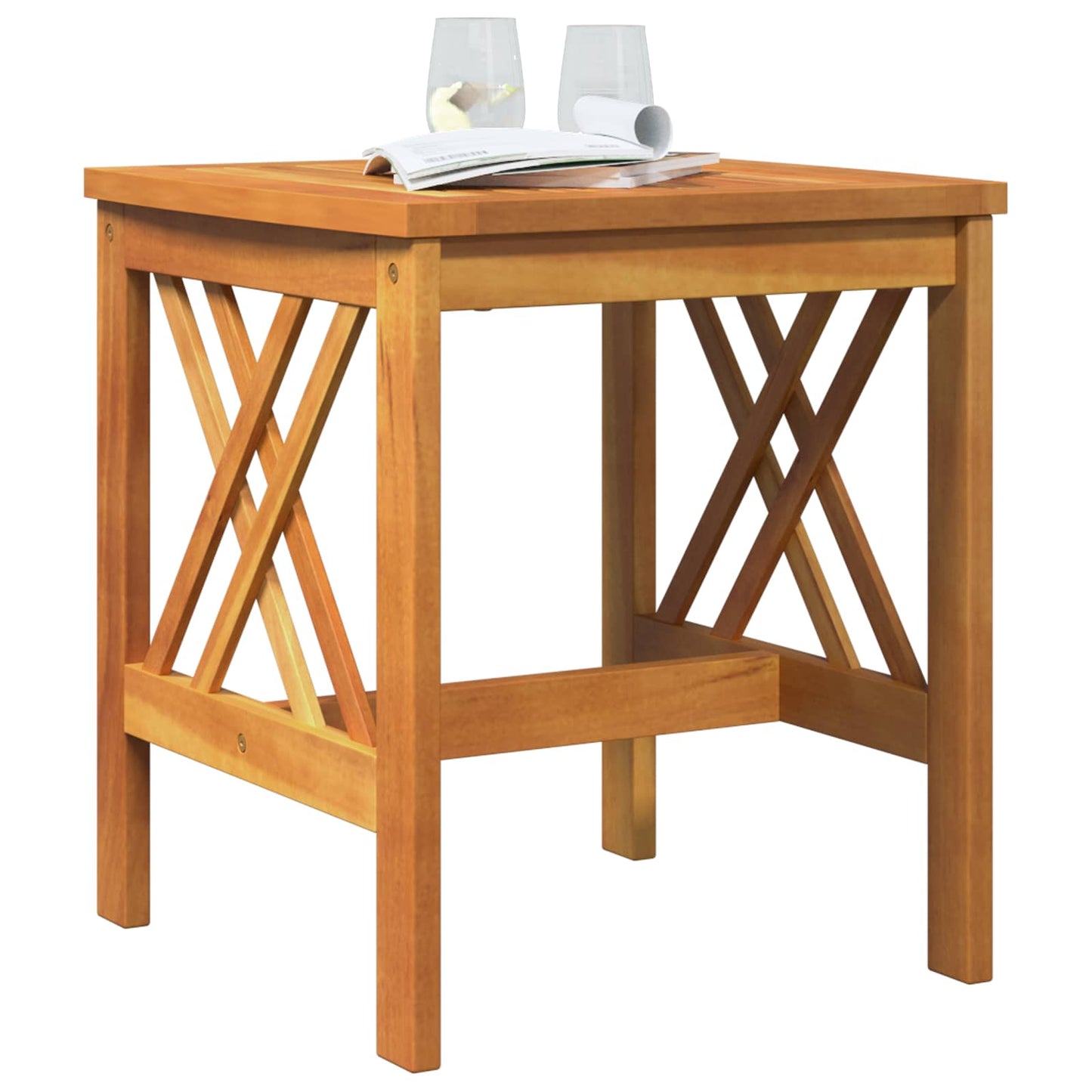 Sidetabell Solid akasietre Olje naturlig 45 x 45 x 50 cm