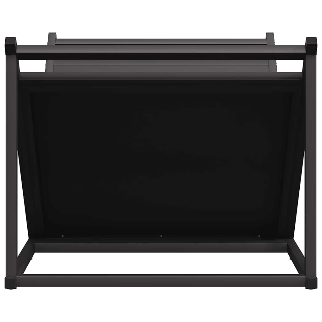 Vedstativ svart 70x43x34,5 cm kaldvalset stål