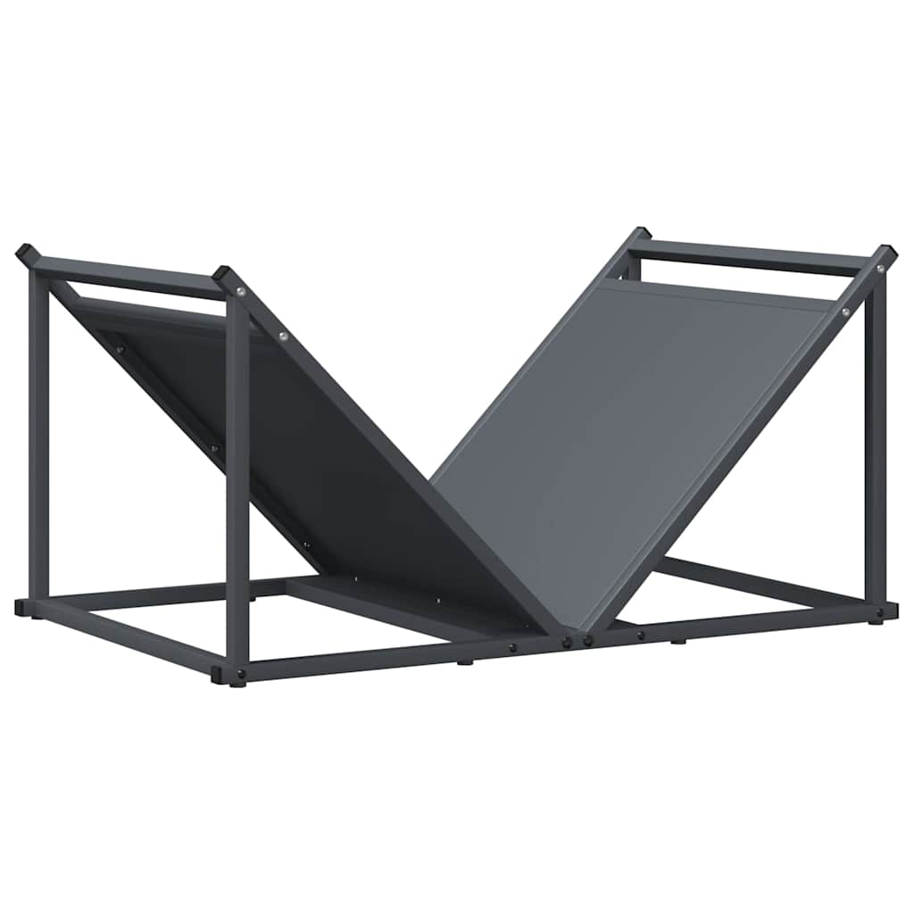 Vedstativ antrasitt 70x43x34,5 cm kaldvalset stål