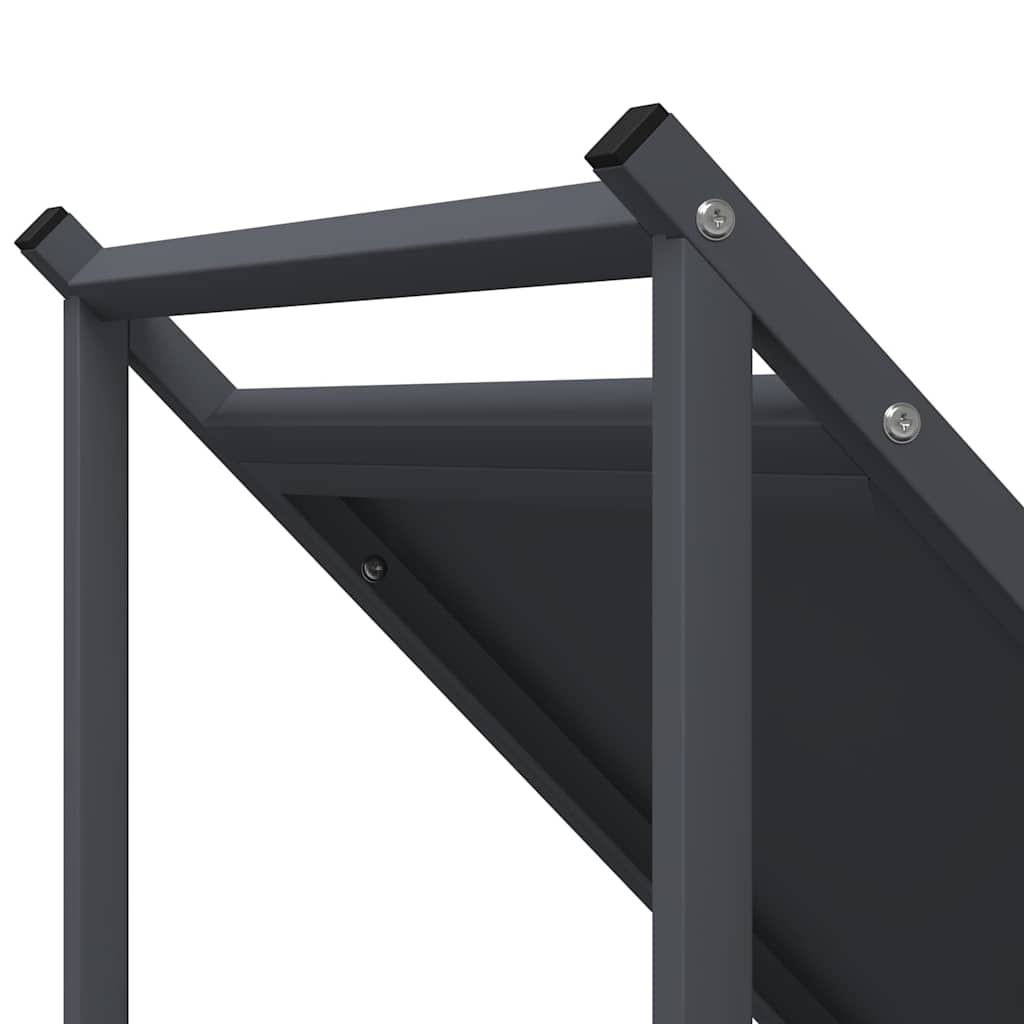 Vedstativ antrasitt 70x43x34,5 cm kaldvalset stål