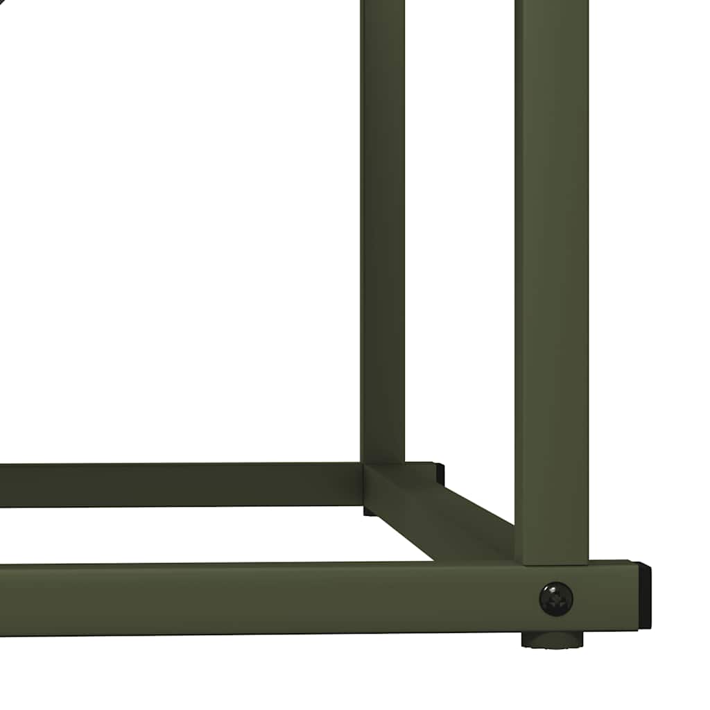 Vedstativ olivengrønn 70x43x34,5 cm kaldvalset stål