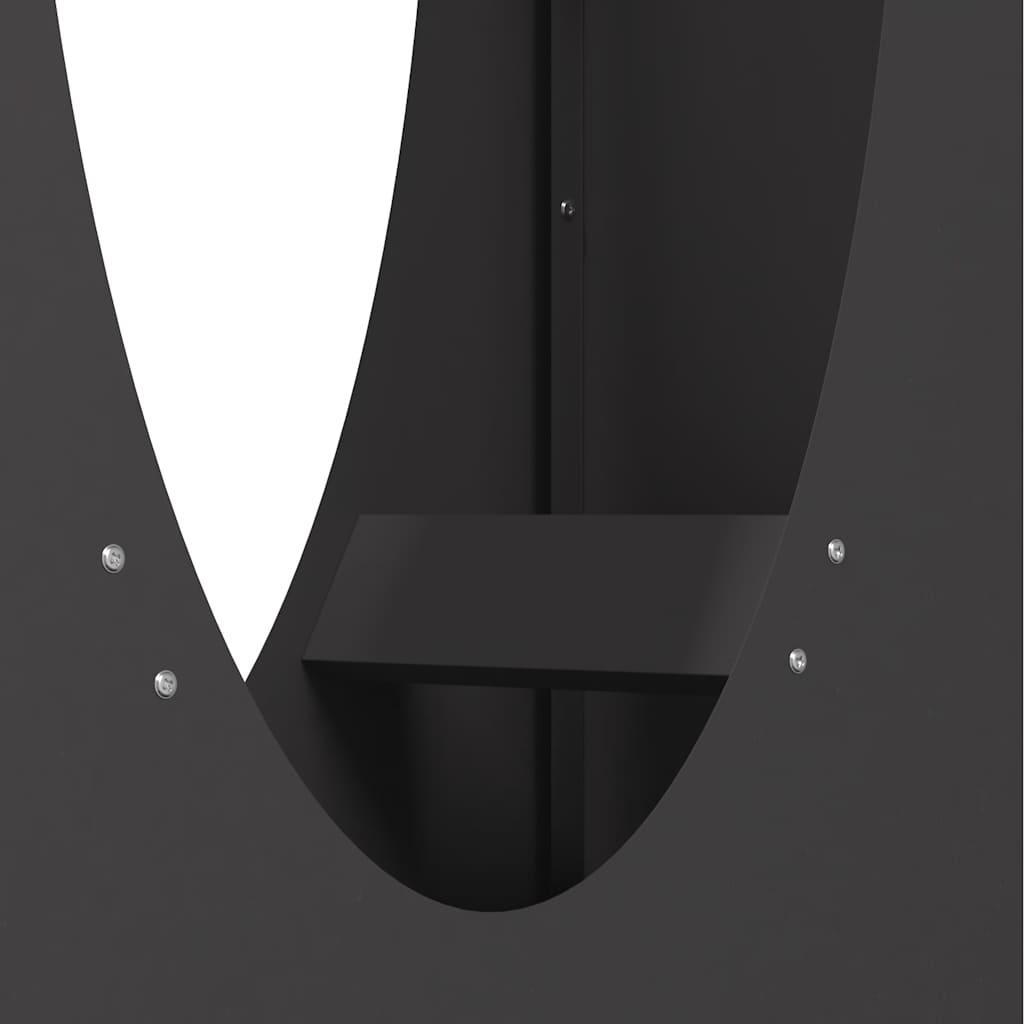 Vedstativ svart 50x23x100 cm kaldvalset stål