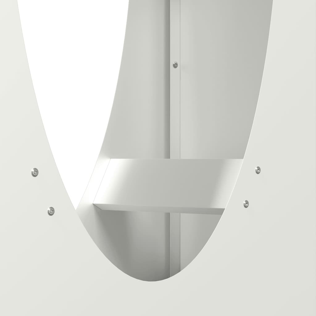 Vedstativ hvit 50x23x100 cm kaldvalset stål