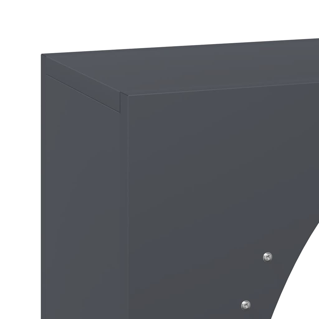 Vedstativ antrasitt 50x23x100 cm kaldvalset stål