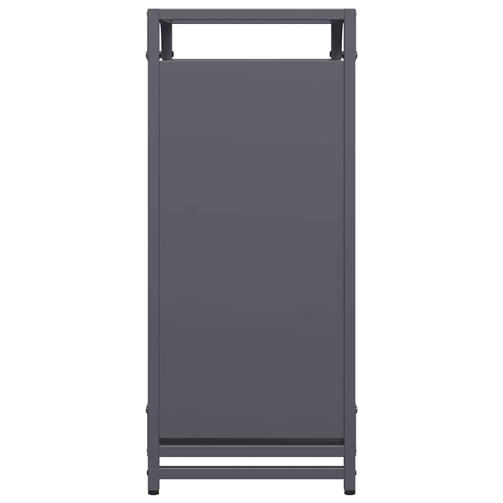 Vedstativ antrasitt 44x28x65 cm kaldvalset stål