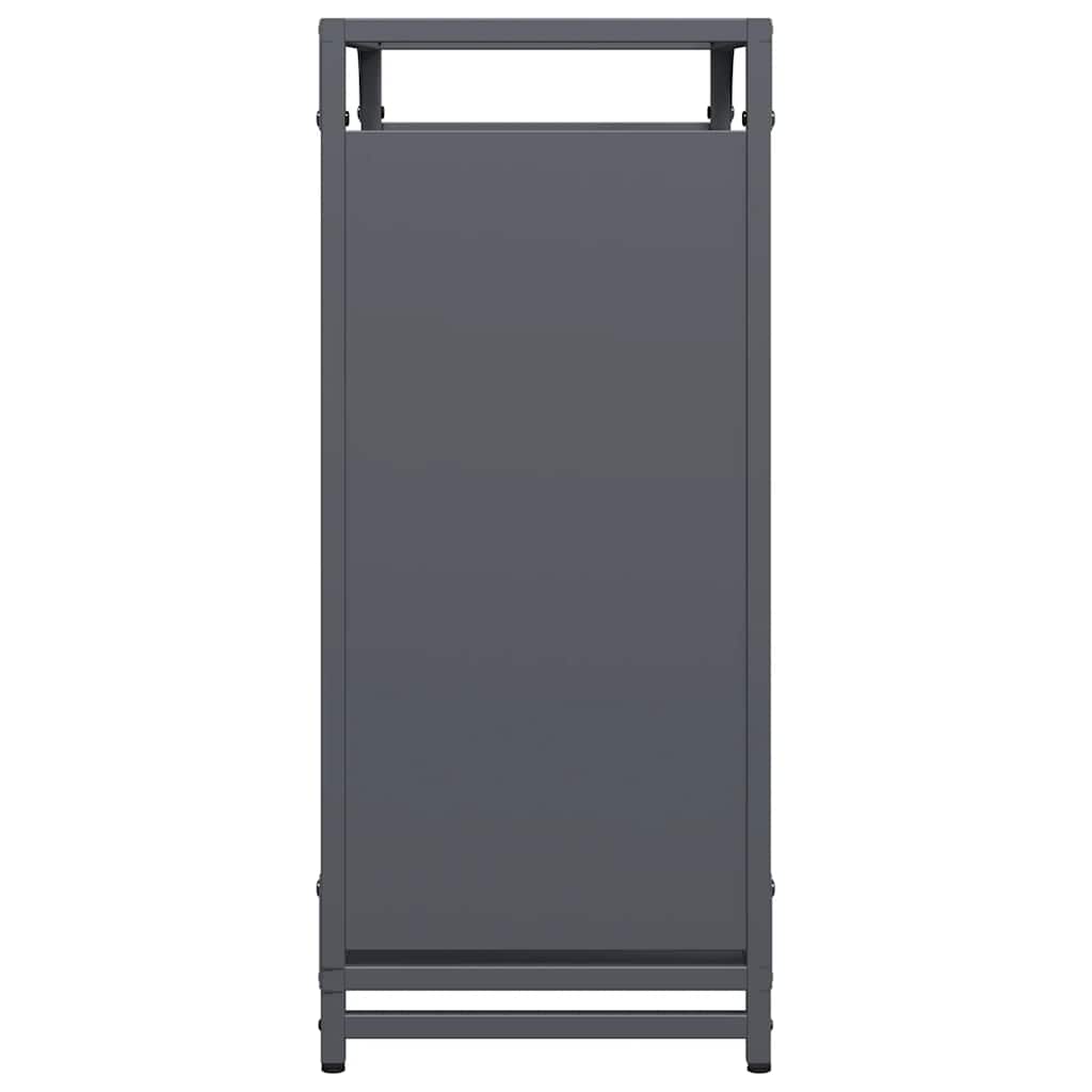 Vedstativ antrasitt 60x28x65 cm kaldvalset stål