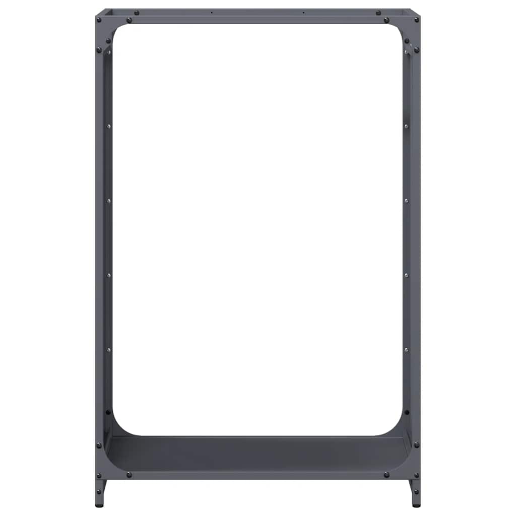 Vedstativ antrasitt 60x28x90 cm kaldvalset stål